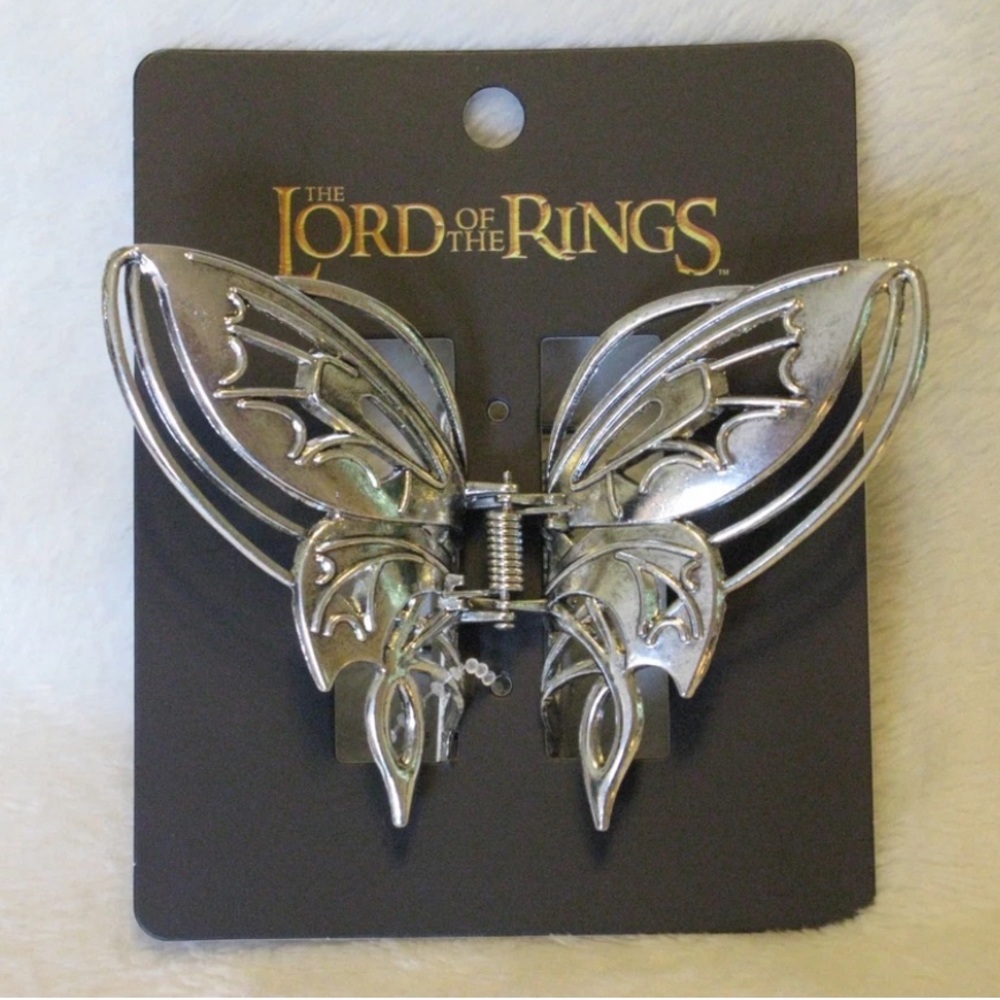 The Lord of The Rings Arwen Silver Butterfly Claw Hair Clip Beautiful & New